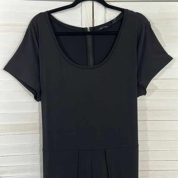 Jumpsuit Size 1X H by Halston Jet Set Jersey Black Like New - Picture 4 of 13